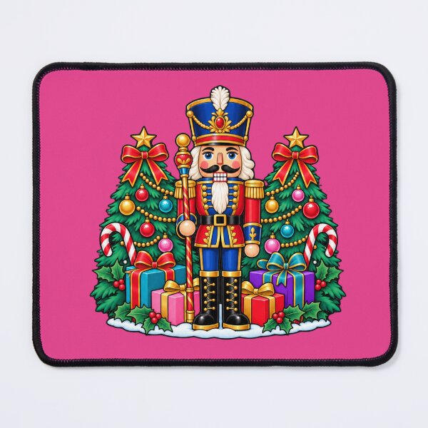 Item preview, Kawaii Christmas Nutcracker Soldier with Trees, Candy Canes & Gifts designed and sold by ALH Apparel.