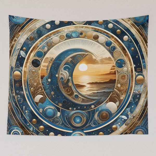 Item preview, Crescent Moon & Sun Mandala Art - Woven Traditions Vol (2) designed and sold by JJArtCreations.