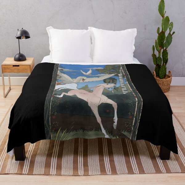 Item preview, Surreal Vintage Art of Horse and Swans in Forest designed and sold by Fibi-studio.