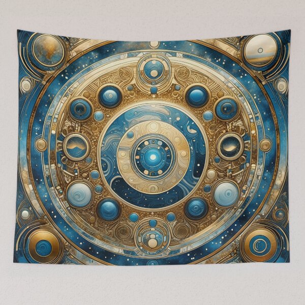 Item preview, Crescent Moon & Sun Mandala Art - Woven Traditions Vol (1) designed and sold by JJArtCreations.