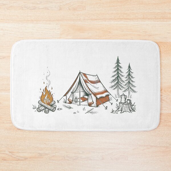 Item preview, camping — Expressive line art Artwork designed and sold by DigitalGraphic1.