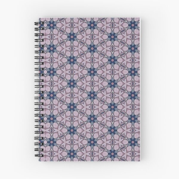 Item preview, Dusty Mauve Soft Lilac Deep Indigo Starburst Hexagonal Mosaic Mandala - Duvet Cover designed and sold by ArithraStudio.