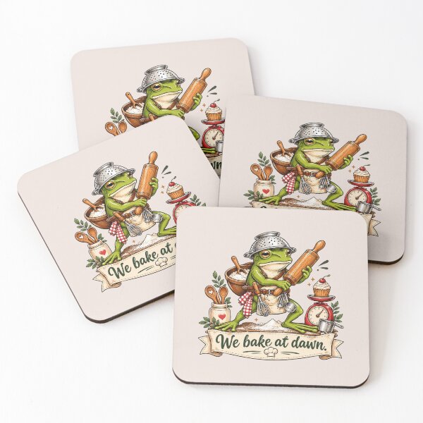 Item preview, We Bake at Dawn Funny Baking Frog, Cute Cottagecore Baker, Bread Lover Humor, Cozy Kitchen Aesthetic, Sourdough Baking Gift designed and sold by Quiajia.