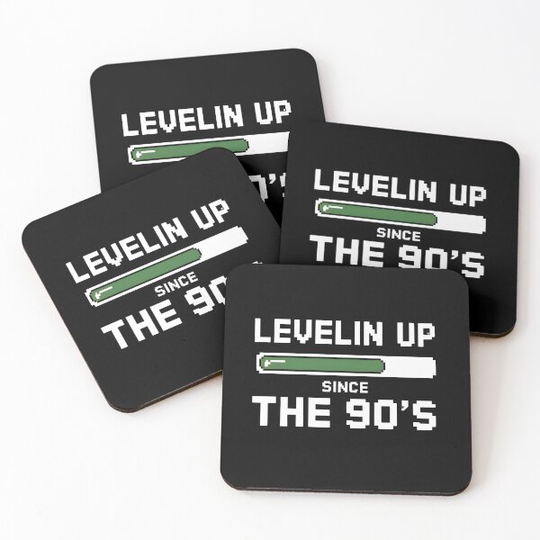 Item preview, Leveling Up Since the 90s – Retro Gamer Quote designed and sold by Jollys-ArtShop.