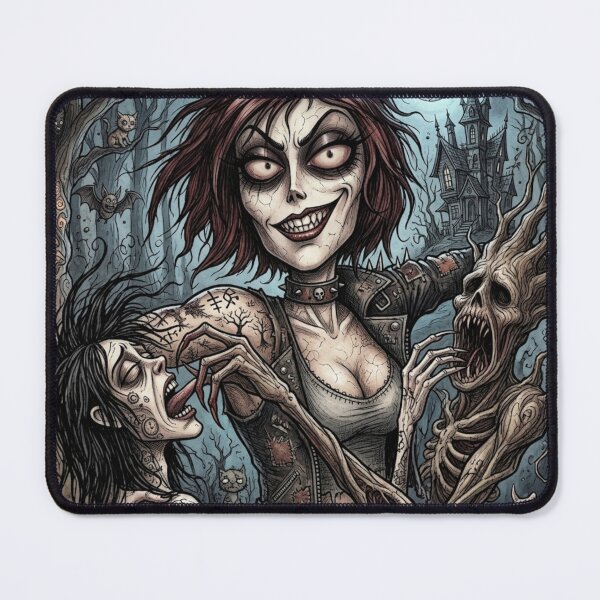 Item preview, Female Zombie warrior fantasy art designed and sold by Vintage Designs +.