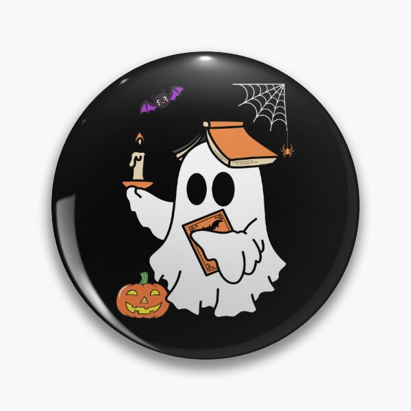 Item preview, Cute Halloween Ghost With Magic Book and Candle designed and sold by MadeByMira.