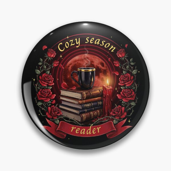 Item preview, Cozy Season Reader Dark Academia Blood Moon Roses designed and sold by Szkicerka.