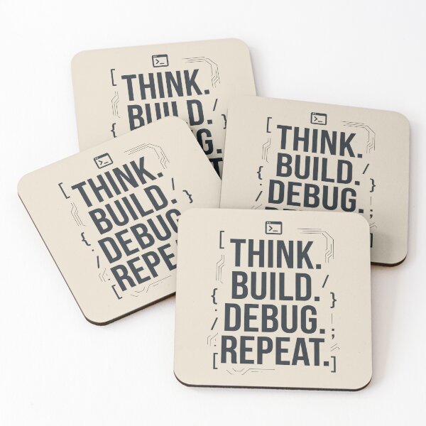 Item preview, Think Build Debug Repeat Software Engineer designed and sold by Amr Darwish Graphic designer.