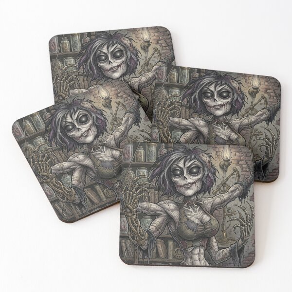 Item preview, Multi armed spider mutant Female dark gothic Vampire zombie fantasy art designed and sold by Vintage Designs +.