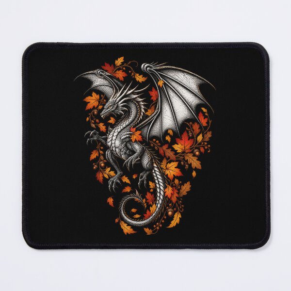 Item preview, Autumn Botanical Dragon Fall Leaves Acorn Fantasy Art designed and sold by Manti1Mandala.