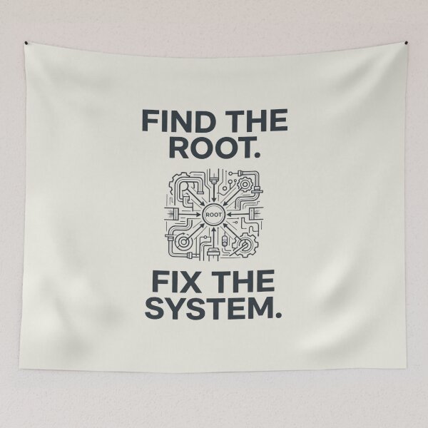 Item preview, Find the Root Fix the System Industrial Engineering designed and sold by Amr Darwish Graphic designer.