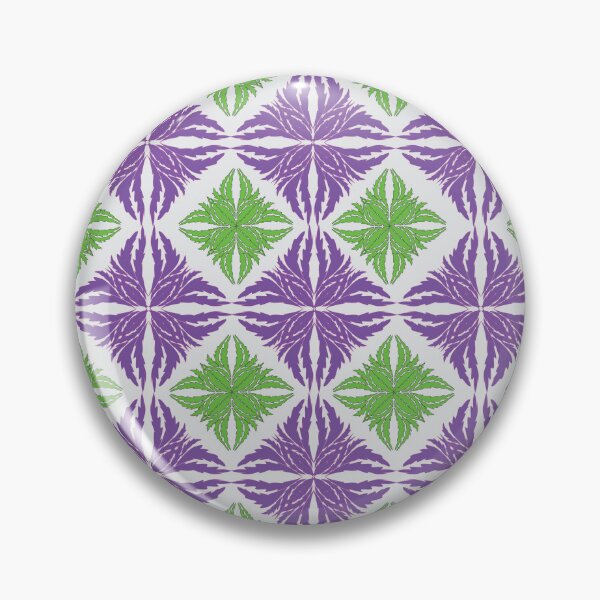 Item preview, Green and Purple Ornamental Floral Geometric Seamless Pattern designed and sold by Jojoystudio.