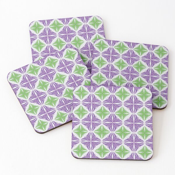 Item preview, Green and Purple Ornamental Floral Geometric Seamless Pattern designed and sold by Jojoystudio.
