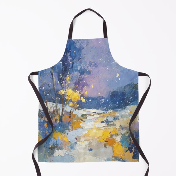 Item preview, Snowy Twilight Path with Golden Light designed and sold by solynneart.