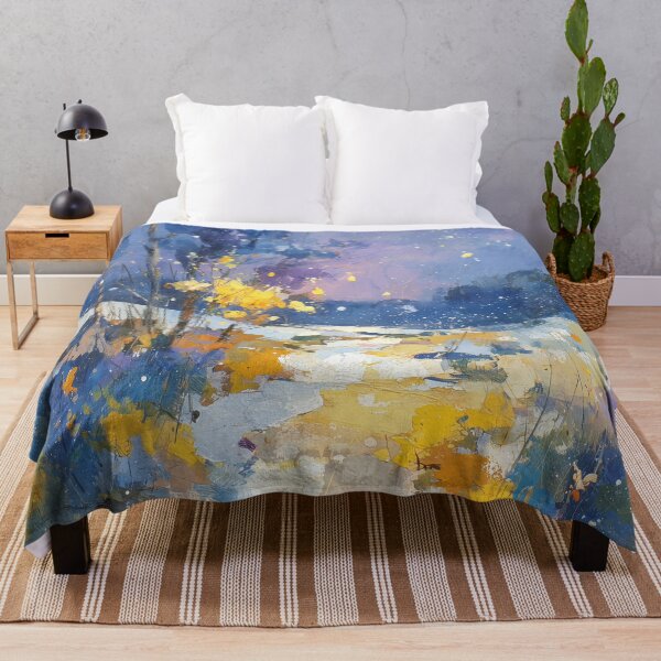 Item preview, Snowy Twilight Path with Golden Light designed and sold by solynneart.