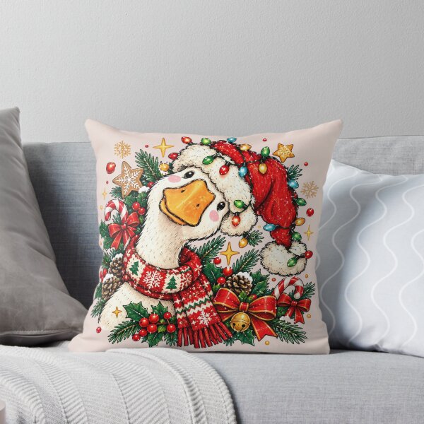 Item preview, Funny Christmas Goose, Preppy Jolly Santa Goose, Cute Festive Holiday Animal, Retro Xmas Goose Lover Gift designed and sold by Quiajia.