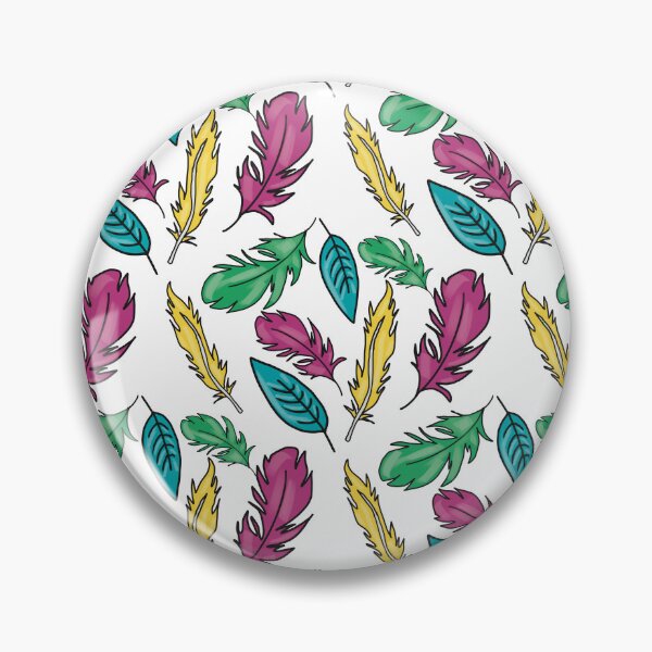 Item preview, Colorful Boho feather Pattern in Teal green and berry designed and sold by naturerafa.
