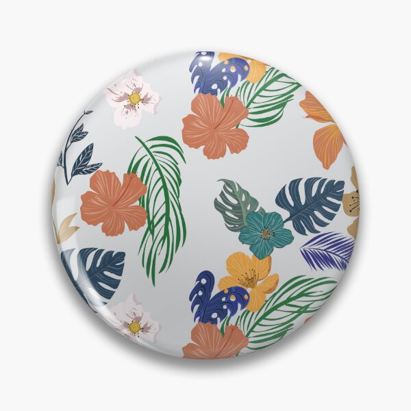 Item preview, Tropical Hawaiian Seamless Pattern with Exotic Flowers and Palm Leaves designed and sold by Jojoystudio.