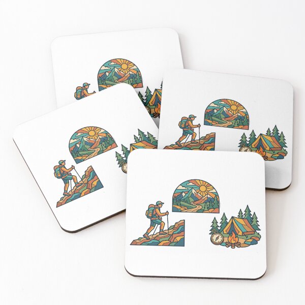 Item preview, hiking ideas — Bold mosaic illustration Artwork designed and sold by DigitalGraphic1.