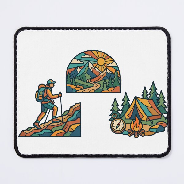 Item preview, hiking ideas — Bold mosaic illustration Artwork designed and sold by DigitalGraphic1.