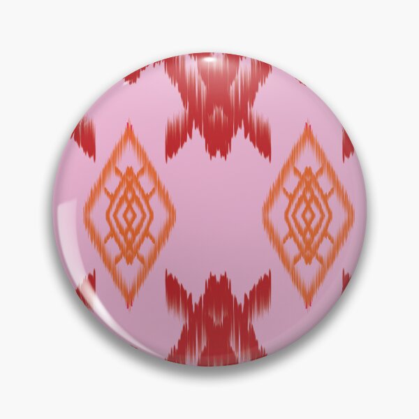 Item preview, Red Orange and Pink Ikat Geometric Seamless Pattern designed and sold by Jojoystudio.