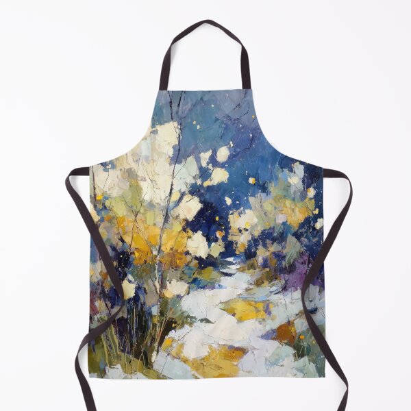 Item preview, Winter Night Garden with Snowy Path designed and sold by solynneart.