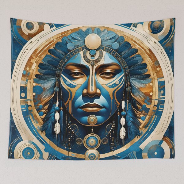 Item preview, Native American Man Mandala Art - Woven Traditions Vol (4) designed and sold by JJArtCreations.
