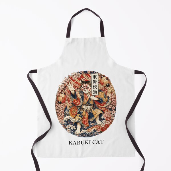 Item preview, Kabuki Cat with Japanese Title 歌舞伎猫 | Ukiyo-e Cat | Japanese Design designed and sold by JapanMemoir.