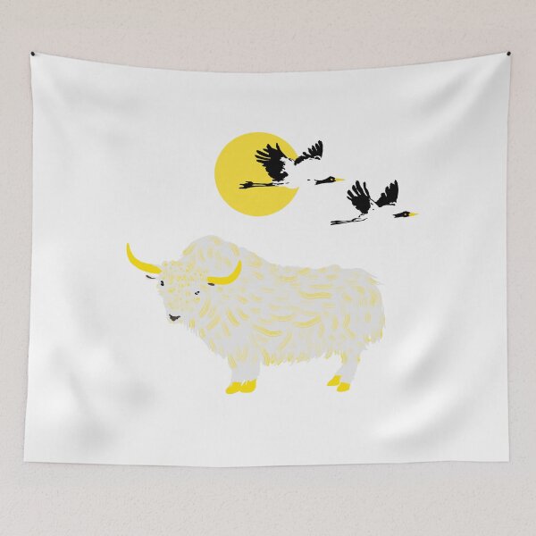 Item preview, Yak, Cranes and Sun designed and sold by Relax Petso.