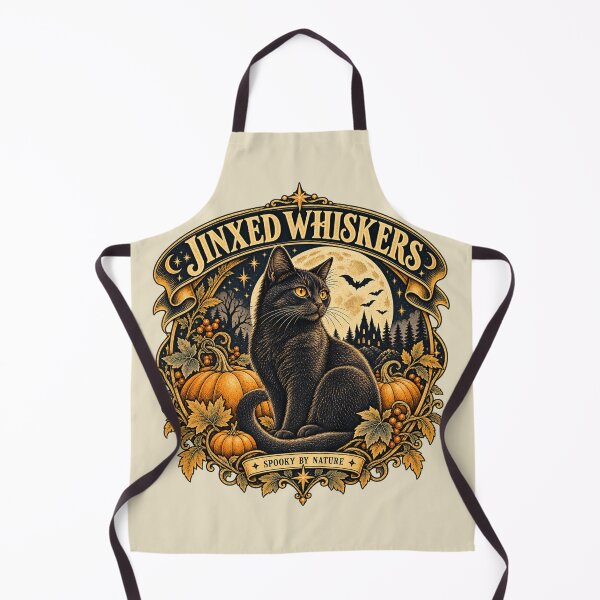 Item preview, Jinxed Whiskers Vintage Halloween Black Cat Art designed and sold by CalmCapy Co.