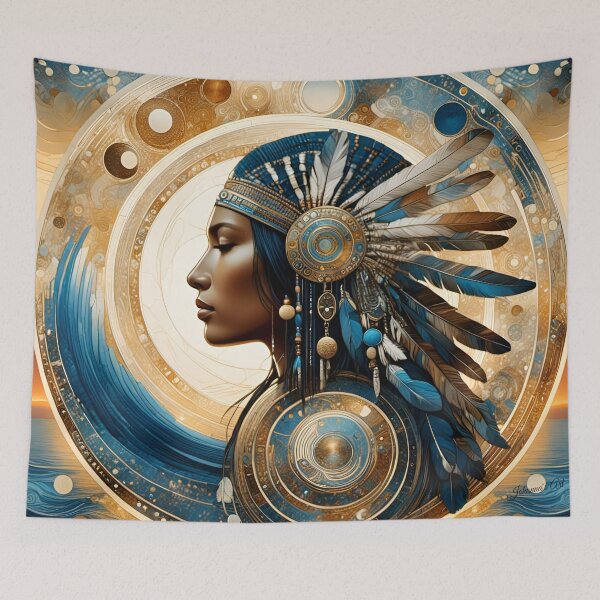 Item preview, Native American Woman Mandala Art - Woven Traditions Vol (4) designed and sold by JJArtCreations.