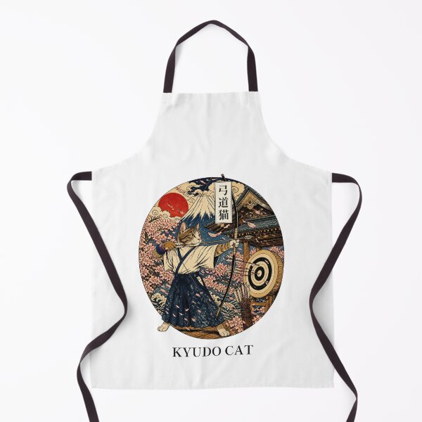 Item preview, Kyudo Archer Cat with Japanese Title 弓道猫 | Ukiyo-e Cat | Japanese Design designed and sold by JapanMemoir.