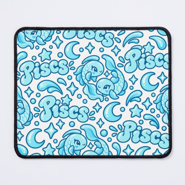 Item preview, Cute Pisces Zodiac – Aqua Blue Kawaii Fish Astrology Art designed and sold by MetaModel Editions.