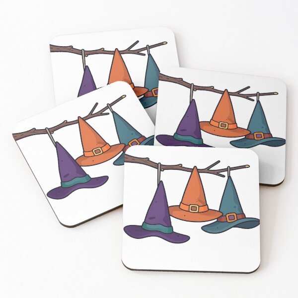 Item preview, Cute Witch Hats Hanging On Branch Halloween designed and sold by CosyCush.