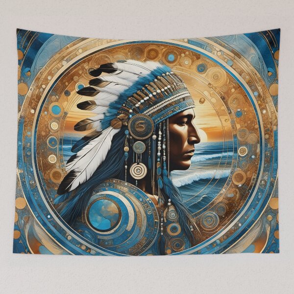 Item preview, Native American Man Mandala Art - Woven Traditions Vol (5) designed and sold by JJArtCreations.