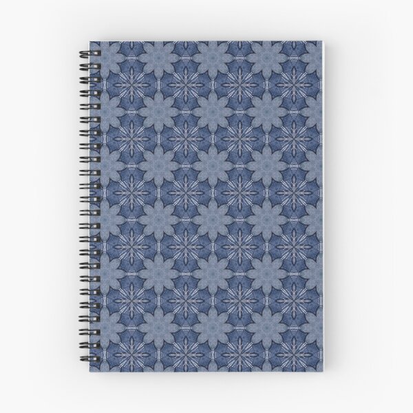 Item preview, Slate Blue Deep Indigo Octagonal Floral Mosaic Mandala - Duvet Cover designed and sold by ArithraStudio.