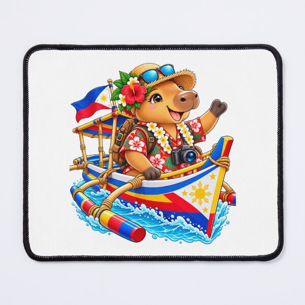 Item preview, Cute Philippines Capybara – Tropical Island Boat Adventure designed and sold by CapybaraTravels.