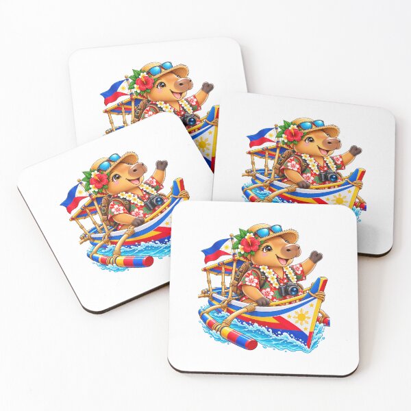 Item preview, Cute Philippines Capybara – Tropical Island Boat Adventure designed and sold by CapybaraTravels.