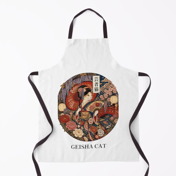 Item preview, Geisha Cat with Japanese Title 芸者猫 | Ukiyo-e Cat | Japanese Design designed and sold by JapanMemoir.