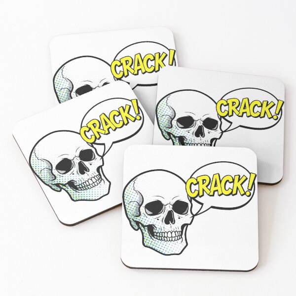 Item preview, CRACK! - Pop Art Comic Book Skull Retro Pop Culture Gift designed and sold by Luminari Creations.