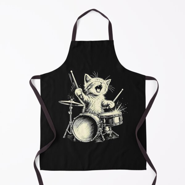 Item preview, Mens Cute Tabby Cat Playing Drums Funny Music Feline Drummer designed and sold by MOHAMED FRASER.