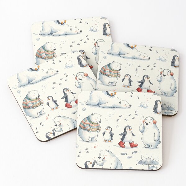 Item preview, Polar Bear Penguin Winter Friends designed and sold by naragon4289.