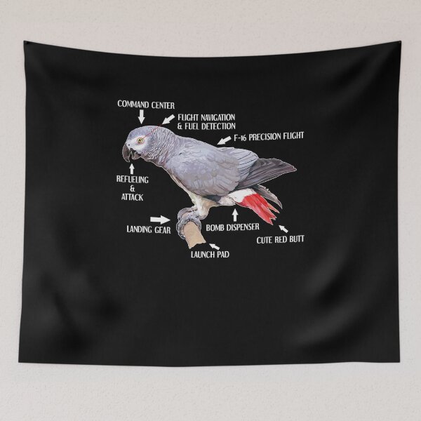 Item preview, African Grey Parrot Psittacus Bird (17) designed and sold by DavetteJungle.