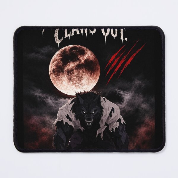 Item preview, Moon's out Claws out Werewolf horror art designed and sold by Midnight Muse.