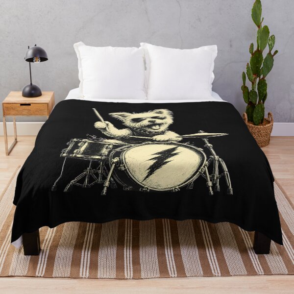 Item preview, Animails Cute Maltese Playing Drums Funny Music Dog Drummer Graphic designed and sold by MOHAMED FRASER.