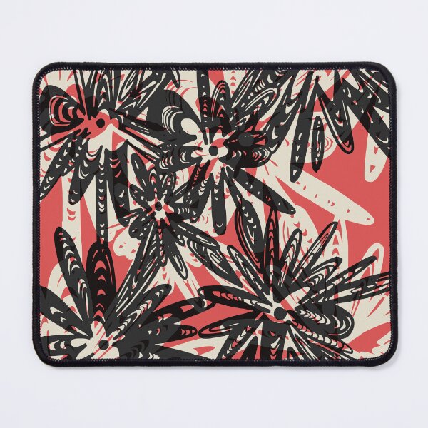 Item preview, Abstract Floral Energy | Bold Black, Red & Cream Linework designed and sold by Francicci.
