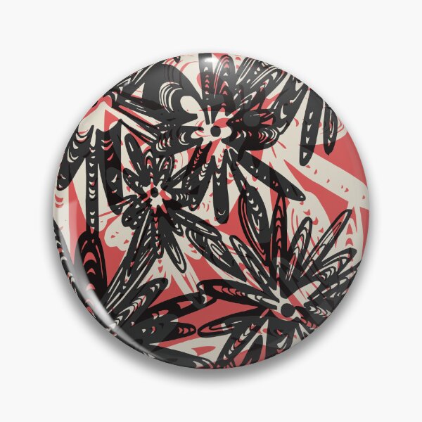 Item preview, Abstract Floral Energy | Bold Black, Red & Cream Linework designed and sold by Francicci.