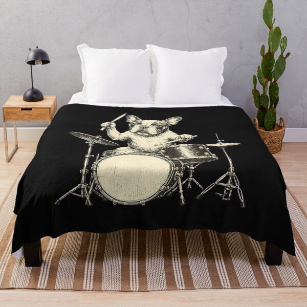 Item preview, Animals Cute Boston Terrier Playing Drums Funny Music Dog Drummer designed and sold by MOHAMED FRASER.