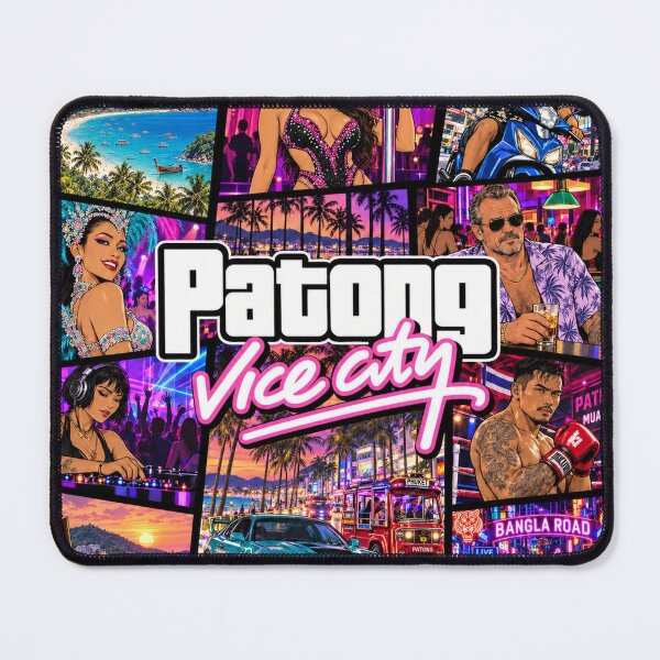 Item preview, Patong Phuket Retro Neon Nightlife Poster Style designed and sold by Mygoodees.