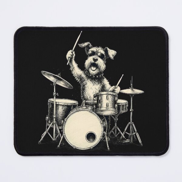 Item preview, Animals Cute Yorkshire Terrier Playing Drums Funny Music Dog Drummer designed and sold by MOHAMED FRASER.